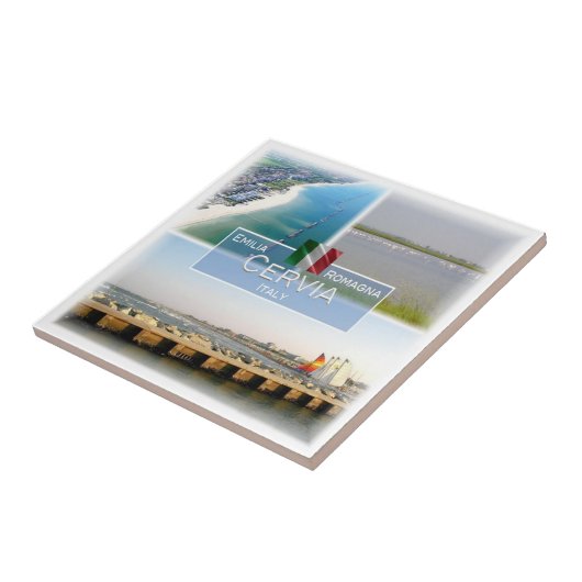 ERM028 CERVIA, Zee Uitzicht, Italië, Tegeltje (Zijkant)