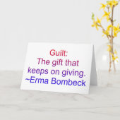 Erma Bombeck Schuldquote Kaart (Gele Bloem)