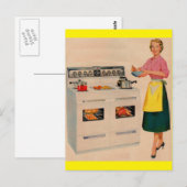 Erma en haar ovenoven met dubbele schuur briefkaart (Voorkant / Achterkant)