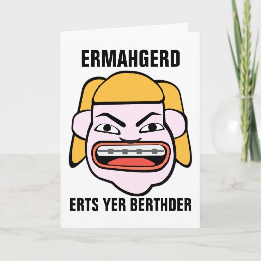 Ermahgerd Herper Verjaardag Kaart (Voorkant)