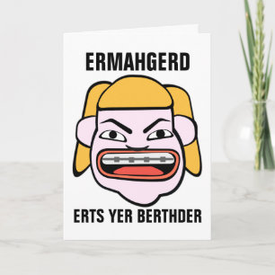 Ermahgerd Herper Verjaardag Kaart