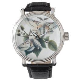 Ermine Moths Elegance IREF402 - Watercolor Horloge