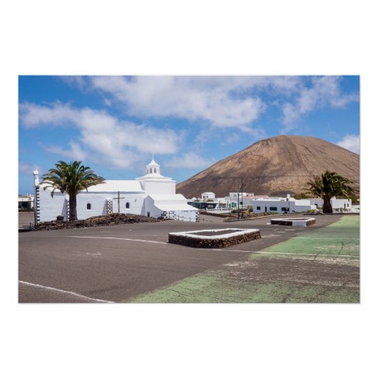 Ermita de los Dolores Kerk, Lanzarote Perfect Poster (Voorkant)