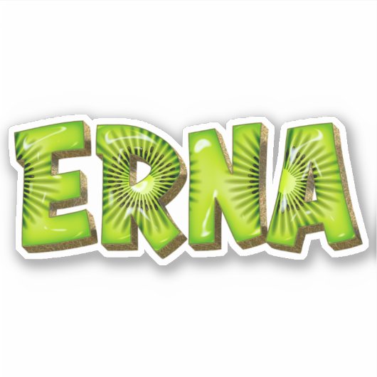 Erna Name Kiwi Design Aufkleber Sticker (Voorkant)