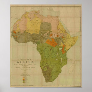 Ernest George Ravenstein - Taalkaart van Afrika Poster