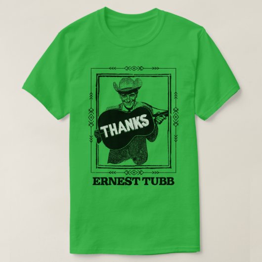 Ernest Tubb Retro Style Fan Design T-shirt (Design voorkant)