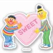 Ernie & Bert Big Valentijns Heart Sticker (Voorkant)