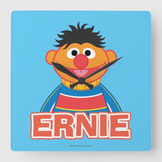 Ernie Classic Style Vierkante Klok (Voorkant)