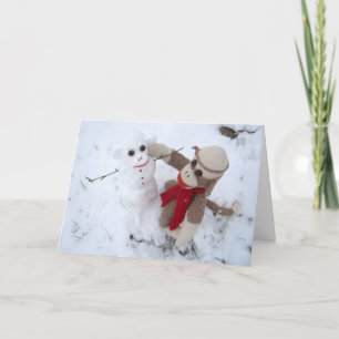 Ernie de Kaart van de Vakantie van de Sneeuwman