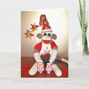 Ernie de Sock Monkey 85ste Verjaardag Kaart