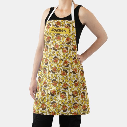Ernie en Rubber Duckie Pattern Schort (Insitu)