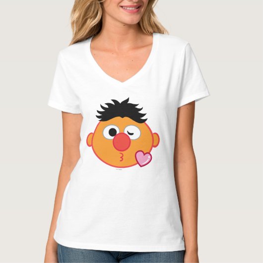 Ernie gezicht dat een kus geeft t-shirt (Voorkant)
