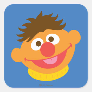 Ernie Gezicht Vierkante Sticker