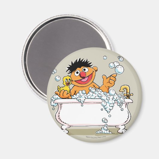 Ernie in Bathtub Magneet (Voorkant / Achterkant)