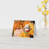 Ernie la carte de note de citrouille de singe de (Fleur jaune)