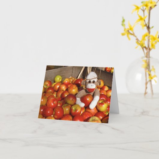 Ernie la carte de note de pommes de singe de (Fleur jaune)