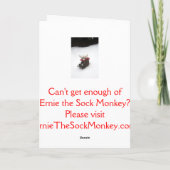 Ernie la carte de vacances de Sleigh de singe de (Dos)