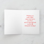 Ernie la carte de vacances de Sleigh de singe de (Intérieur)