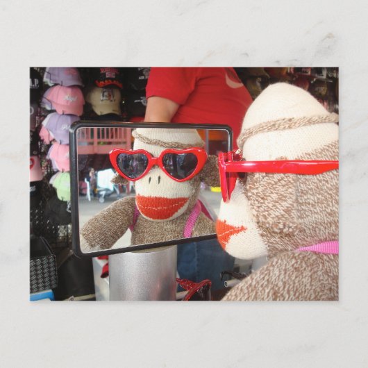 Ernie la carte postale Sock Monkey (Devant)