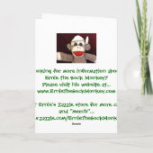Ernie le carte de remerciements de singe de (Dos)