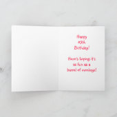 Ernie le singe de choq Carte d'anniversaire 85e (Intérieur)