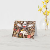 Ernie le Sock Monkey Pile de la carte de notes Feu (Fleur jaune)