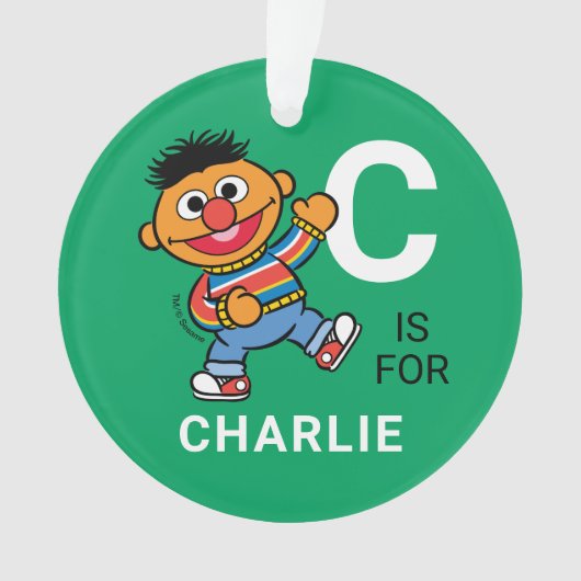 Ernie | Persoonlijke naam met foto Ornament (voorkant)