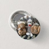 Ernie the Sock Monkey and Friends Pin Ronde Button 3,2 Cm (Voorkant /achterkant)