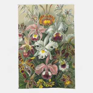 Ernst Haeckel Orchideeën, Vintage Regenwoud Bloeme Theedoek