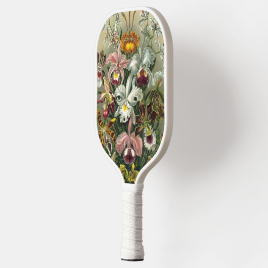Ernst Haeckel Orchids,  regenwoudbloemen Pickleball Paddle (Links)