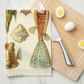 Ernst Haeckel Ostraciontes boxfish cowfish Theedoek (Quarter Fold)