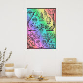Ernst Haeckel Rainbow met gekleurd Poster Afdrukk (Keuken)