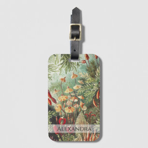Ernst Haeckel  Retro Mushroom Bagagelabel