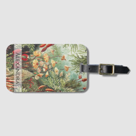 Ernst Haeckel Retro Mushroom Bagagelabel