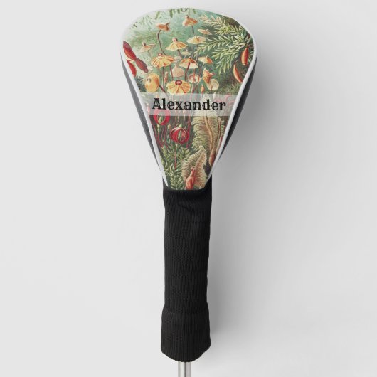 Ernst Haeckel  Retro Mushroom Golfheadcover (Voorkant)