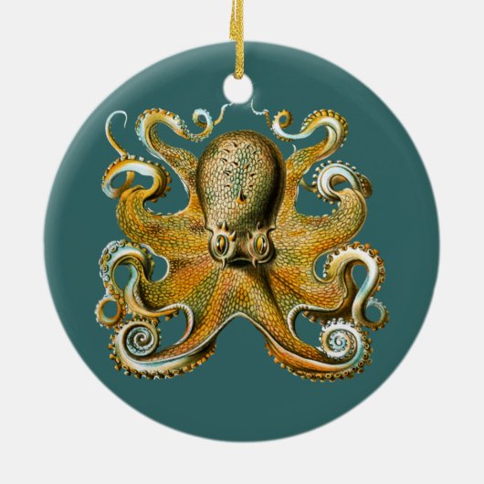 Ernst Haeckel's Octopus Keramisch Ornament (Achterkant)