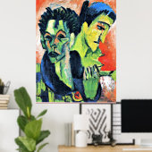 Ernst Kirchner - Double Self-Portrait Poster (Thuiskantoor)