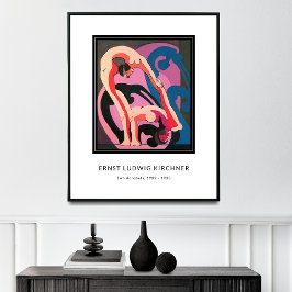 Ernst L. Kirchner - Twee acteurs, moderne kunst Poster