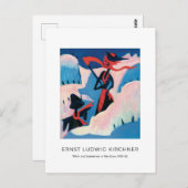 Ernst L. Kirchner, Witch en Scarecrow in de sneeuw Briefkaart (Voorkant / Achterkant)