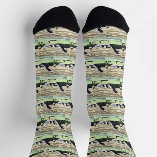 Ernst Ludwig Kirch Mountain Lake Landschapskunst Sokken (Top)