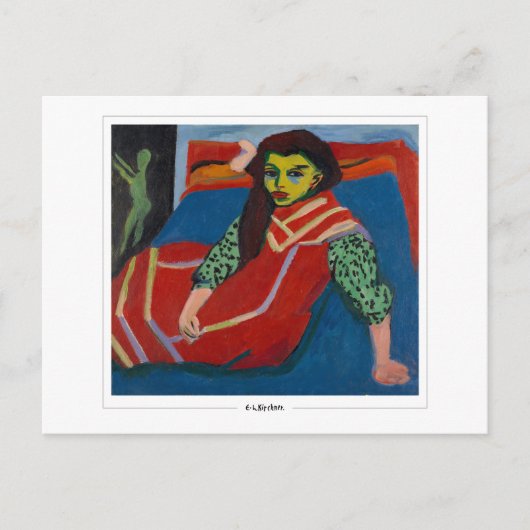 Ernst Ludwig Kirchner #7 - Briefkaart met fijne ku (Voorkant)