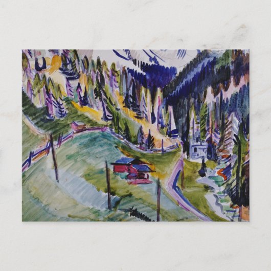 Ernst Ludwig Kirchner - Landschap van de Berg Briefkaart (Voorkant)