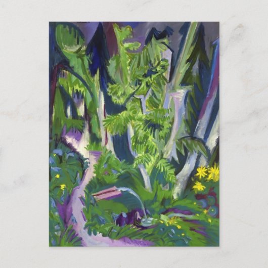 Ernst Ludwig Kirchner- Mountain Forest Briefkaart (Voorkant)