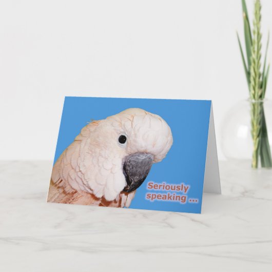 Ernstig het Spreken Verjaardag Kaart (Voorkant)