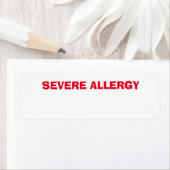 Ernstige allergie, bezorgdheid etiket (Insitu)