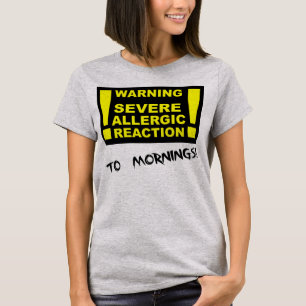 Ernstige allergische reactie op grappige T-shirts