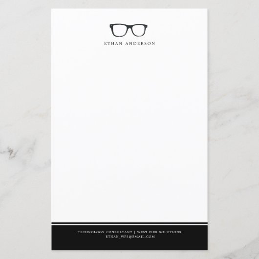 Ernstige bril | Funny Custom Name (Voorkant)