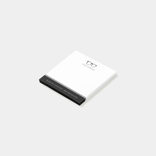 Ernstige bril | Funny Custom Name Post-it® Notes (Schuin)