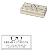 Ernstige bril | Funny Custom Name Rubberstempel (Gestempeld)