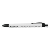 Ernstige bril | Funny Custom Name Zwarte Inkt Pen (Bovenkant)